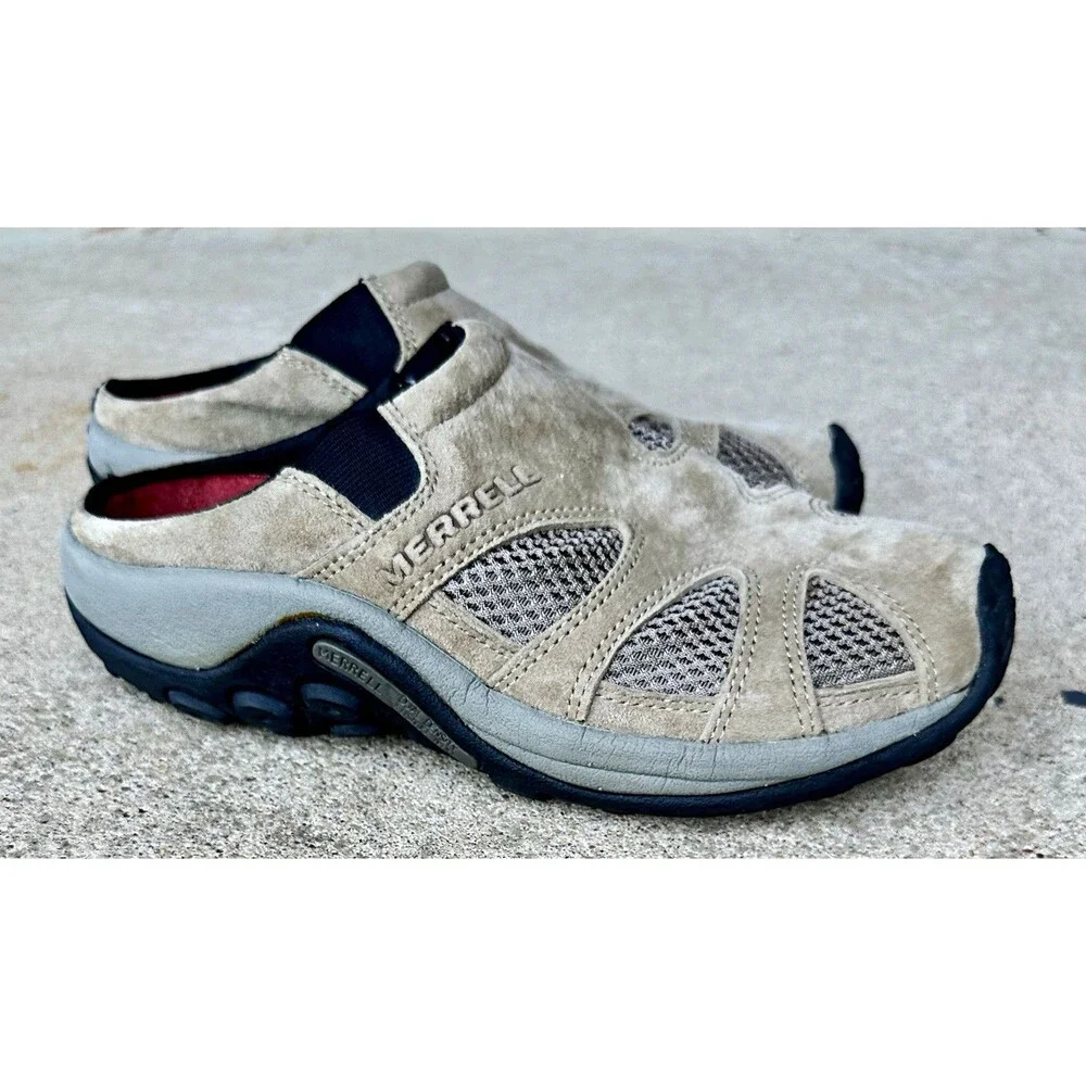 Merrell Jungle Beige Suede Slip-On Low Top Women’s Athletic Sneakers